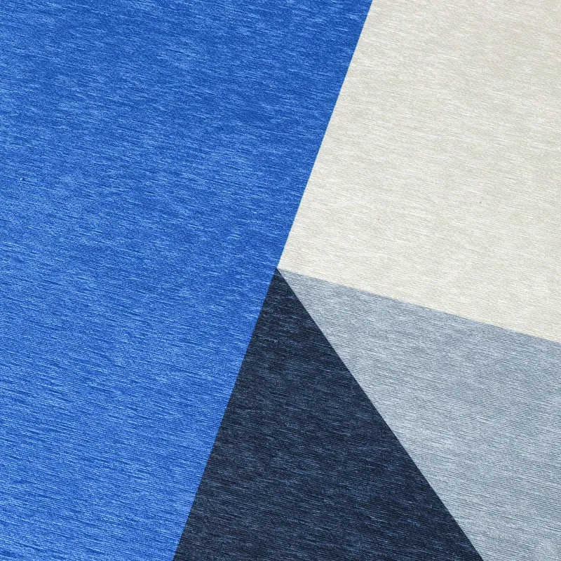 Geometrischer Teppich - Swing Shapes Blau