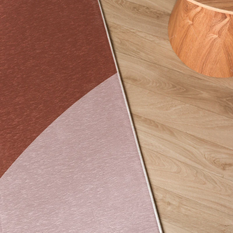 Geometrischer Teppich - Swing Circles Blau Rosa
