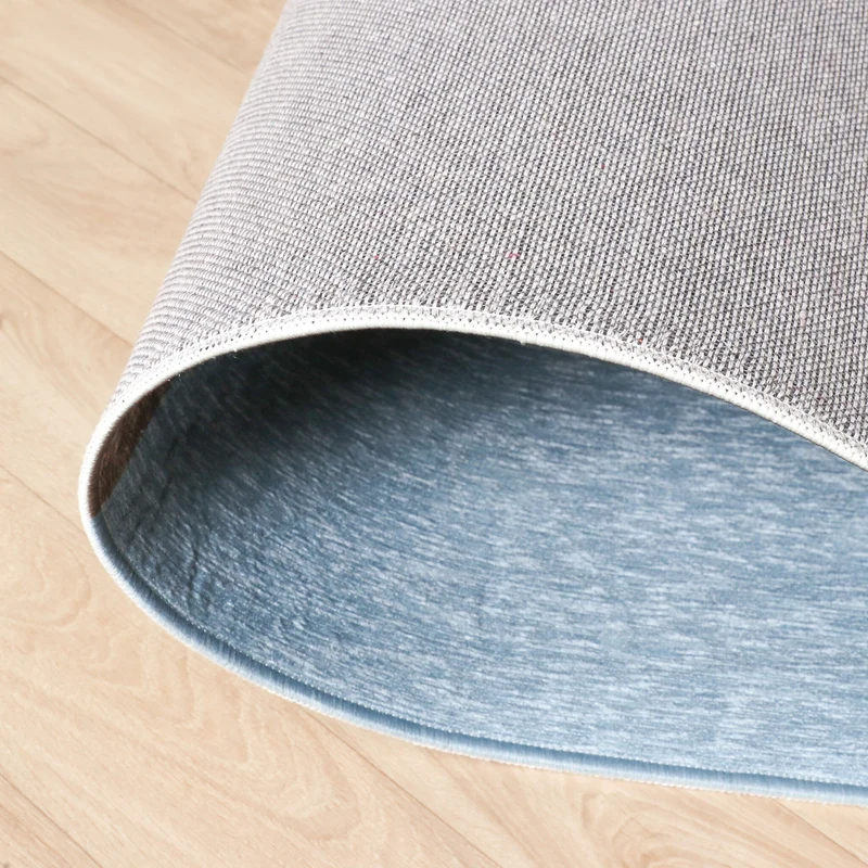 Geometrischer Teppich - Swing Circles Blau Braun