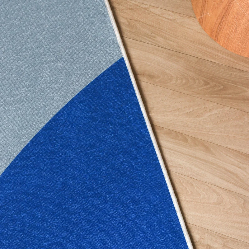 Geometrischer Teppich - Swing Circles Blau