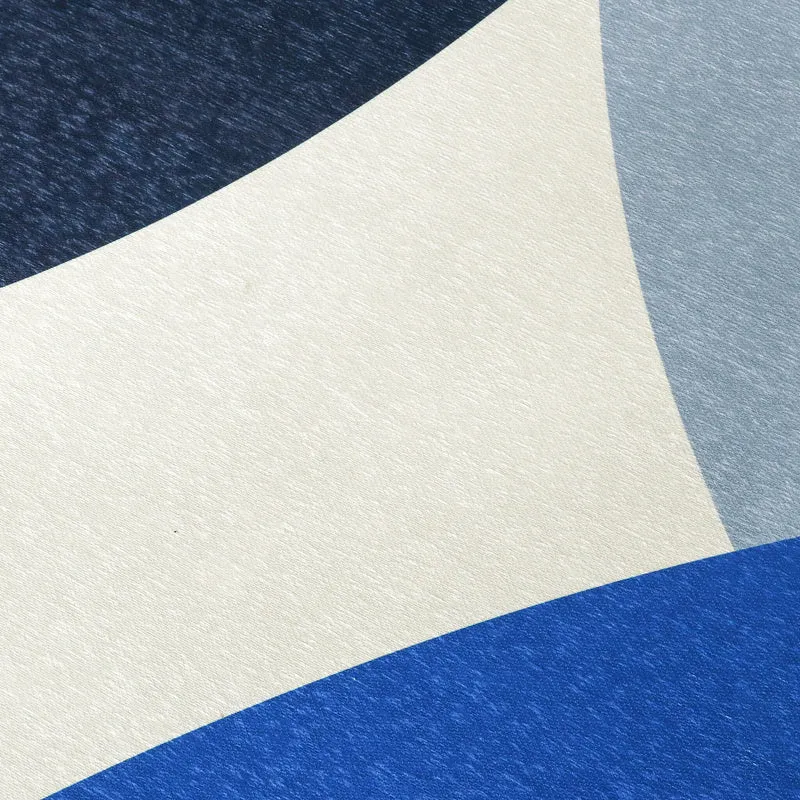 Geometrischer Teppich - Swing Circles Blau