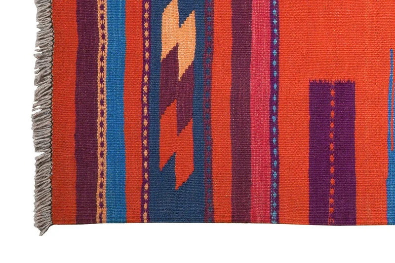 Kelim Gashgai · Handgewebt – Rot, 249x106 cm