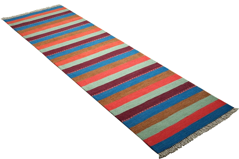 Kelim Gashgai · Handgewebt – Bunt, 200x60 cm
