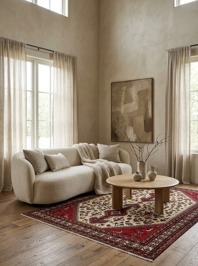 Nasrabad · Handgeknüpft – Beige, 219x138 cm