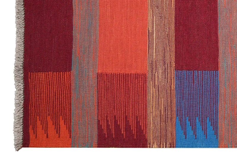 Kelim Gashgai · Handgewebt – Rot, 187x129 cm