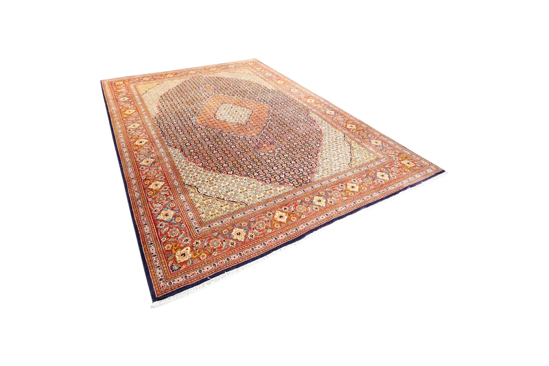 Tabriz Old · Handgeknüpft – Blau, 346x250 cm