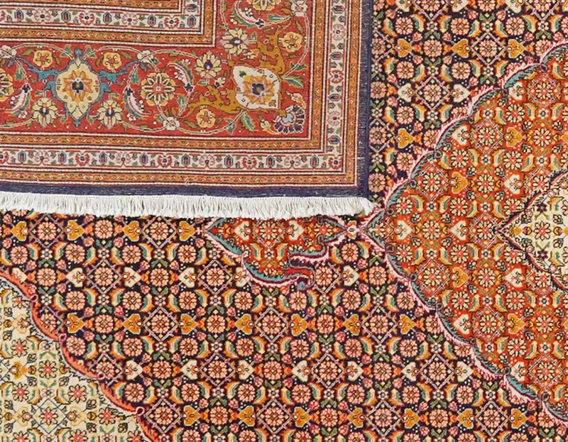 Tabriz Old · Handgeknüpft – Blau, 346x250 cm