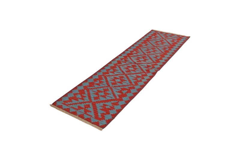 Kelim Gashgai · Handgewebt – Rot, 192x58 cm