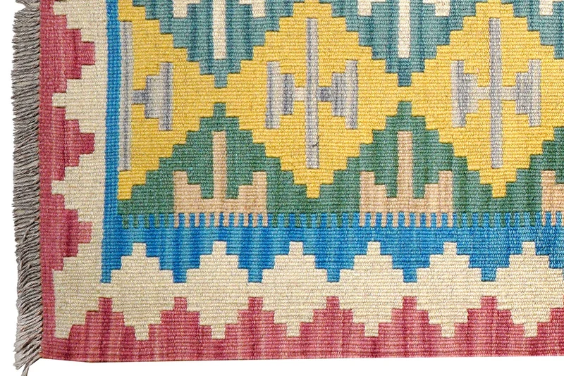 Kelim Gashgai · Handgewebt – Bunt, 124x83 cm