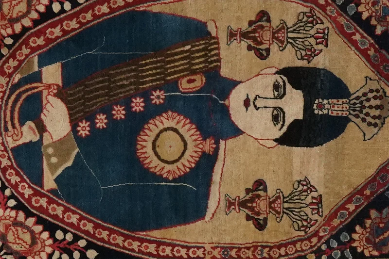 Kashan · Handgeknüpft – Beige, 86x60 cm