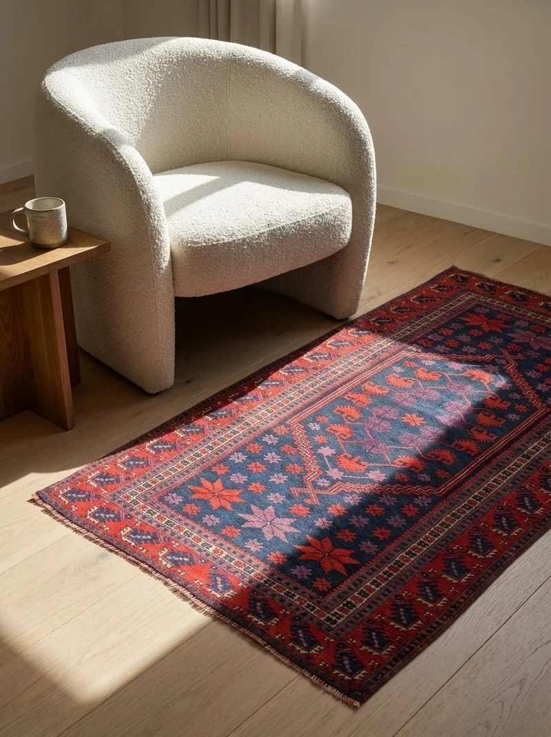 Yagdjibedir · Handgeknüpft – Blau, 182x106 cm