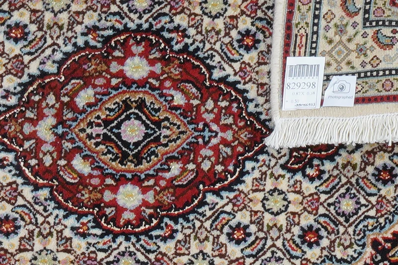 Moud Mahi · Handgeknüpft – Beige, 87x58 cm