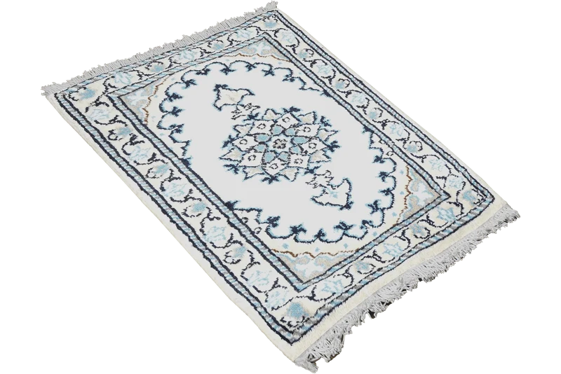 Nain 12La · Handgeknüpft – Beige, 63x39 cm