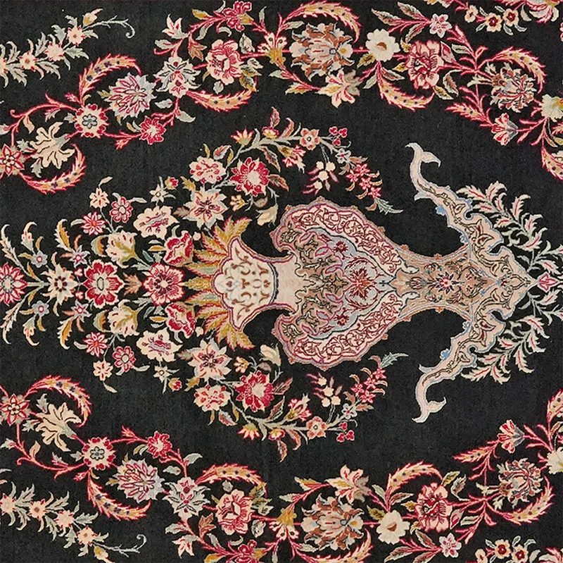 Isfahan · Handgeknüpft – Schwarz, 238x155 cm