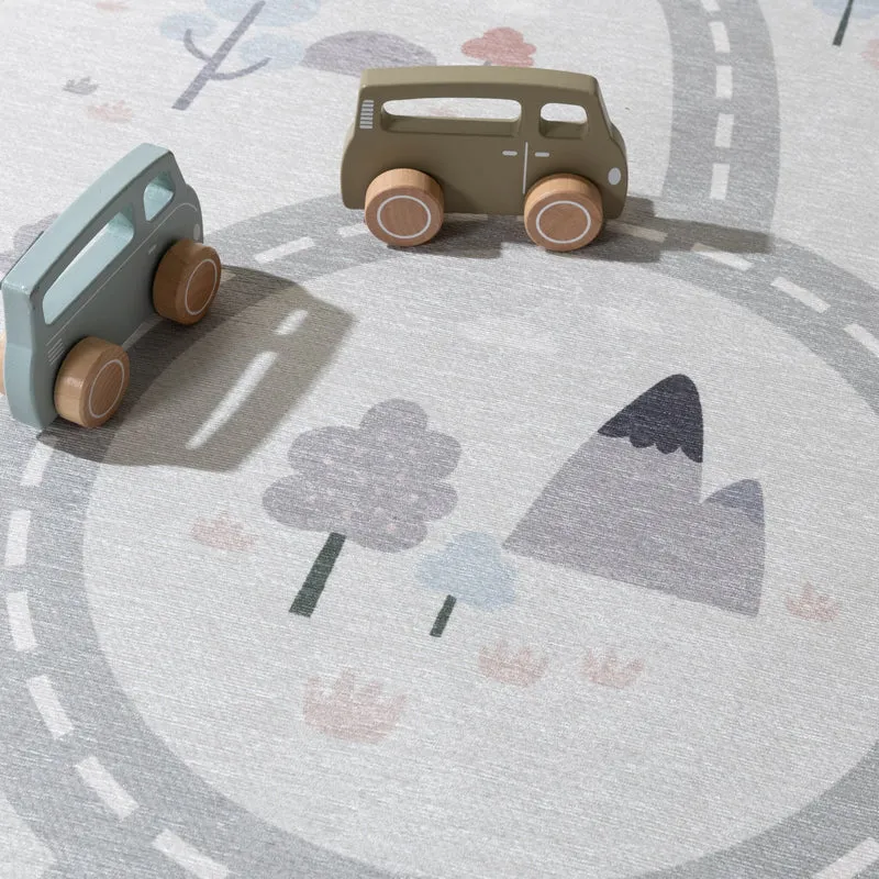Auto Spielteppich - Rocky Ride Weiß