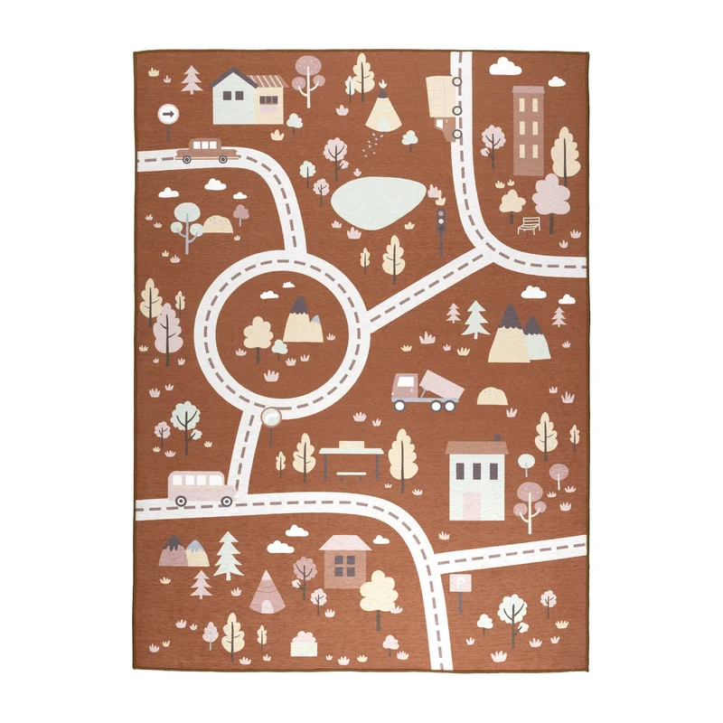 Auto Spielteppich - Rocky Ride Terracotta