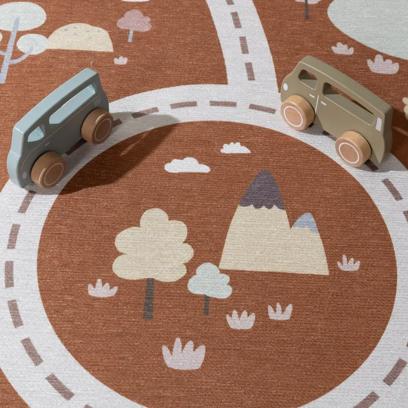 Auto Spielteppich - Rocky Ride Terracotta