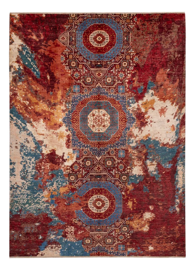 Designer Teppich 245x333cm - mehrfarbig