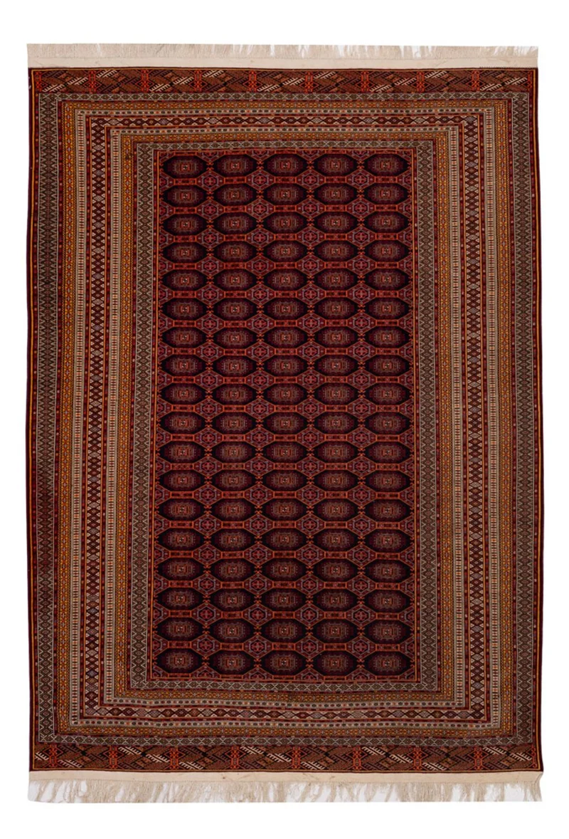 Afghan Teppich 243x321cm - Orientteppich - dunkelrot