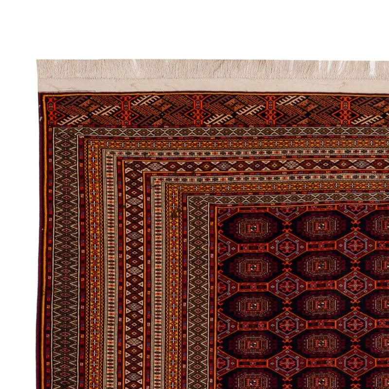 Afghan Teppich 243x321cm - Orientteppich - dunkelrot
