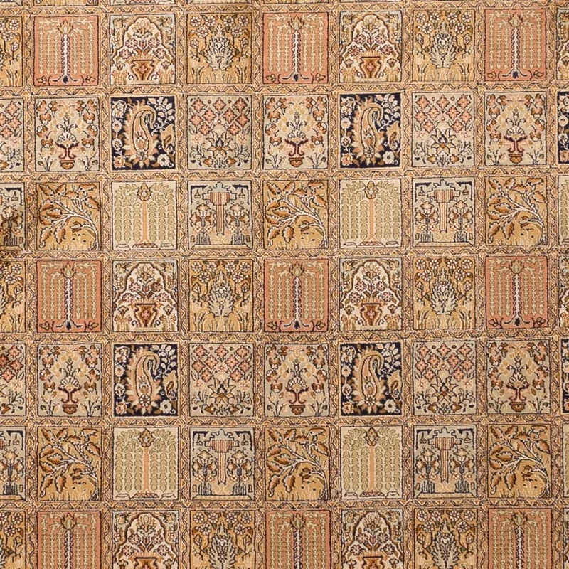 Seidenteppich - Kaschmir Seide - 246 x 339 cm - dunkelbeige