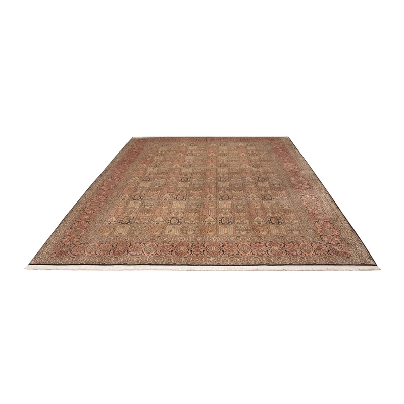 Seidenteppich - Kaschmir Seide - 246 x 339 cm - dunkelbeige