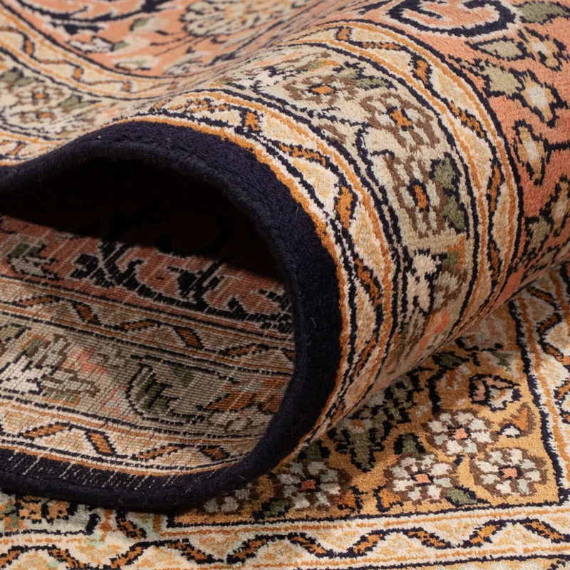 Kaschmir Seide Teppich 246x330cm - Orientteppich - dunkelbeige