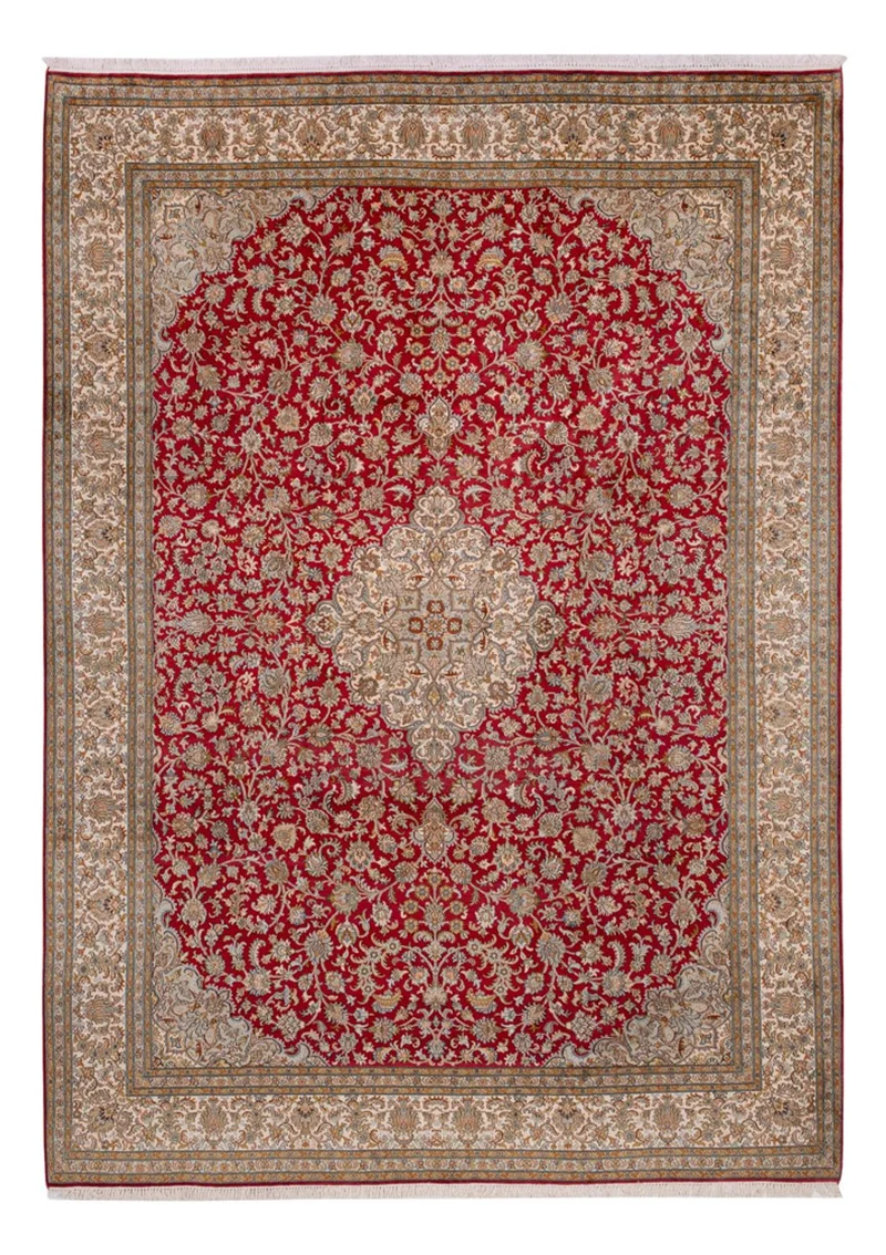 Kaschmir Seide Teppich 244x339cm - Orientteppich - rot