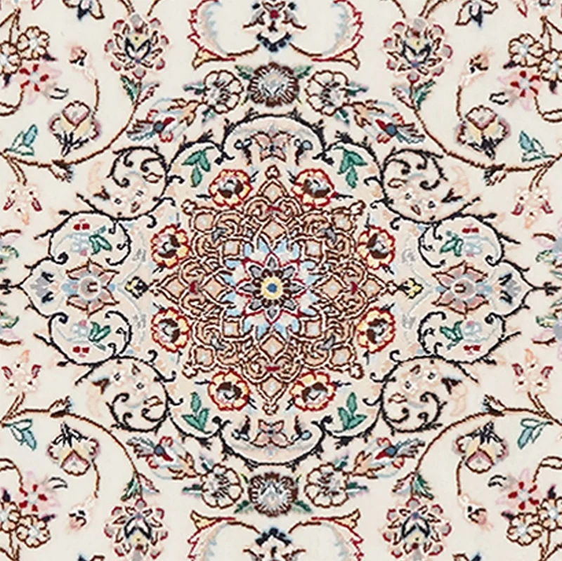Nain 6La · Handgeknüpft – Beige, 122x80 cm
