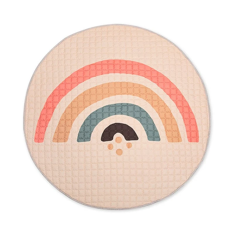 Spielteppich Baby Rund - Noa Regenbogen Bunt