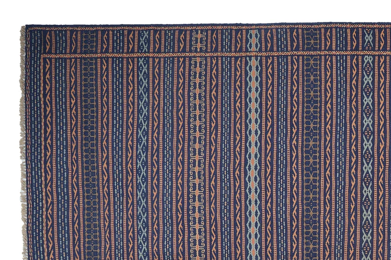 Kelim Kordi · Handgewebt – Blau, 240x170 cm