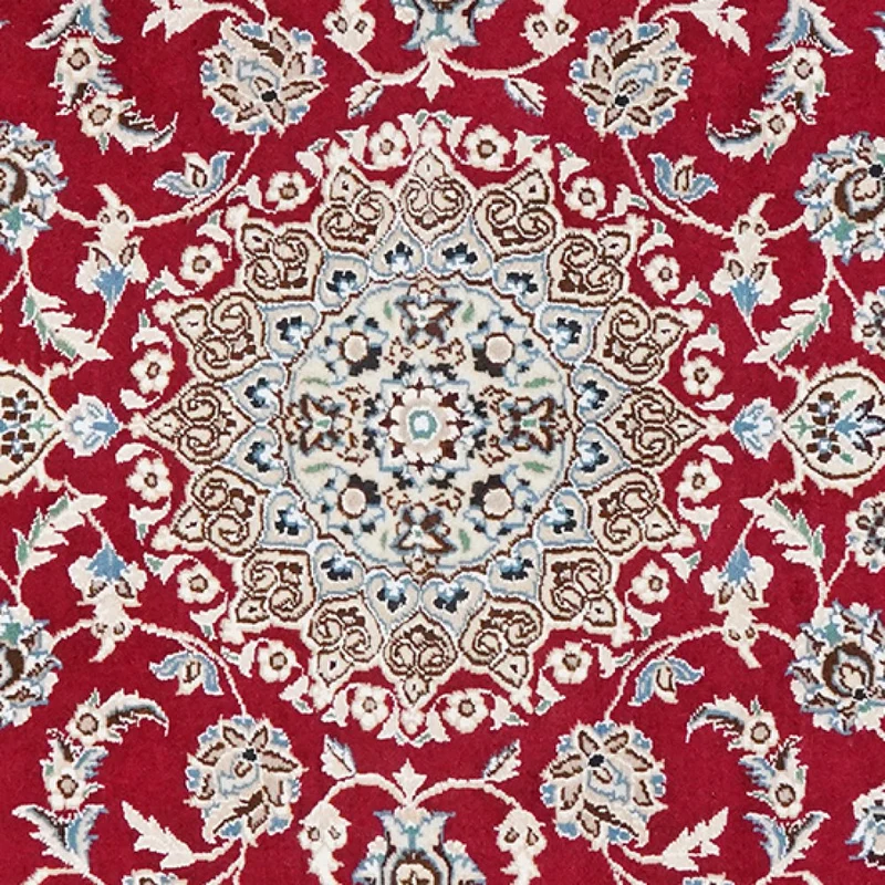 Nain 9La · Handgeknüpft – Rot, 133x88 cm