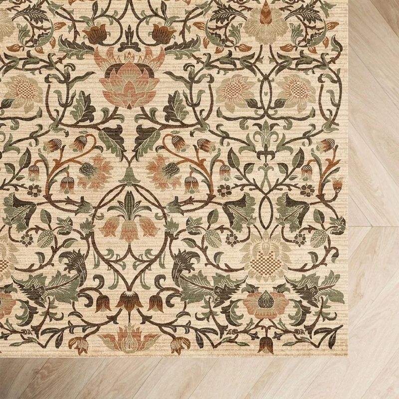 Blumen Teppich - Rosie Creme