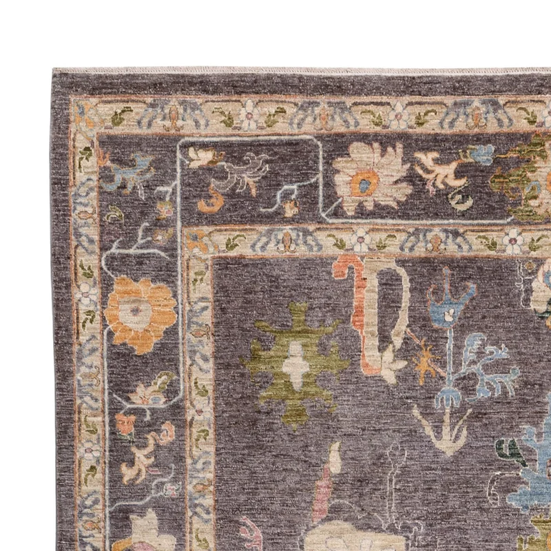 Usak Teppich 270x378cm - Orientteppich - dunkelbeige