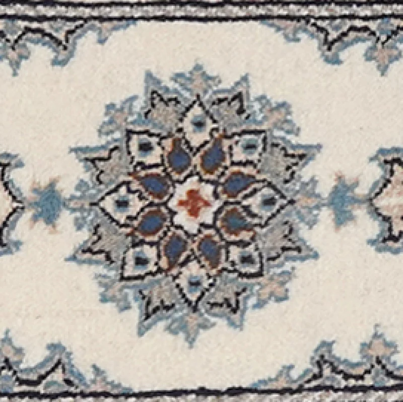 Nain 12La · Handgeknüpft – Beige, 61x40 cm