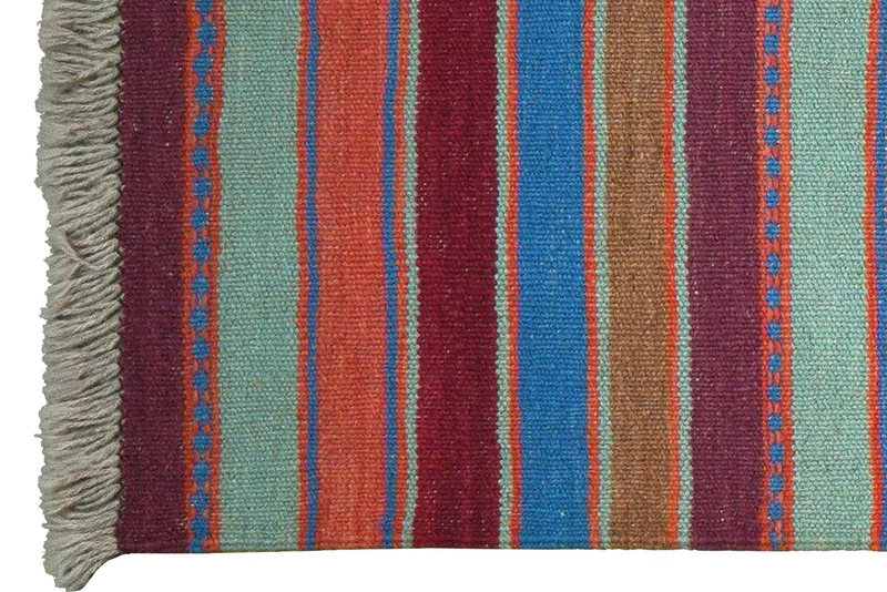 Kelim Gashgai · Handgewebt – Bunt, 204x64 cm