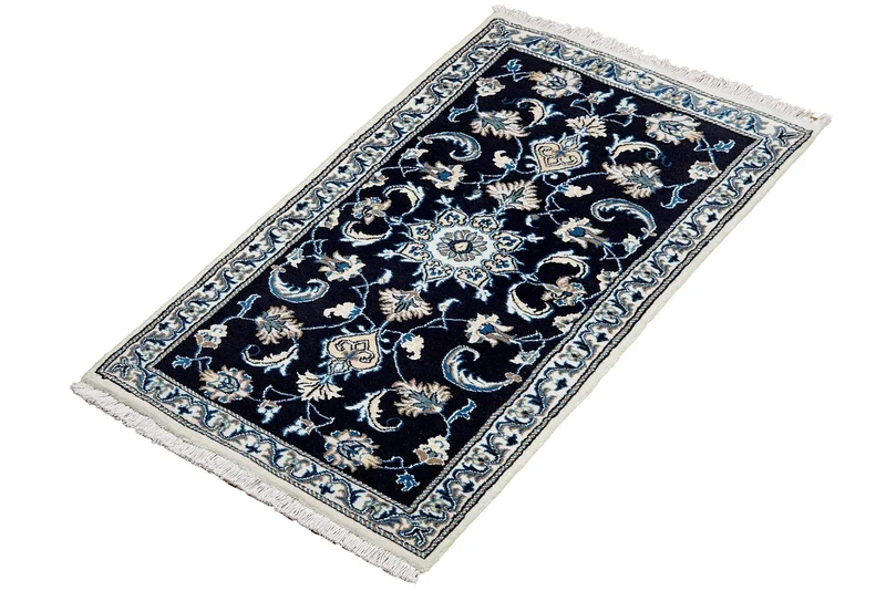 Nain 12La · Handgeknüpft – Blau, 144x67 cm