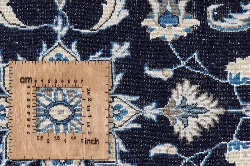 Nain 12La · Handgeknüpft – Blau, 144x67 cm