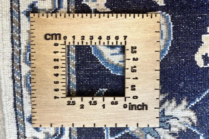 Nain 12La · Handgeknüpft – Blau, 144x67 cm