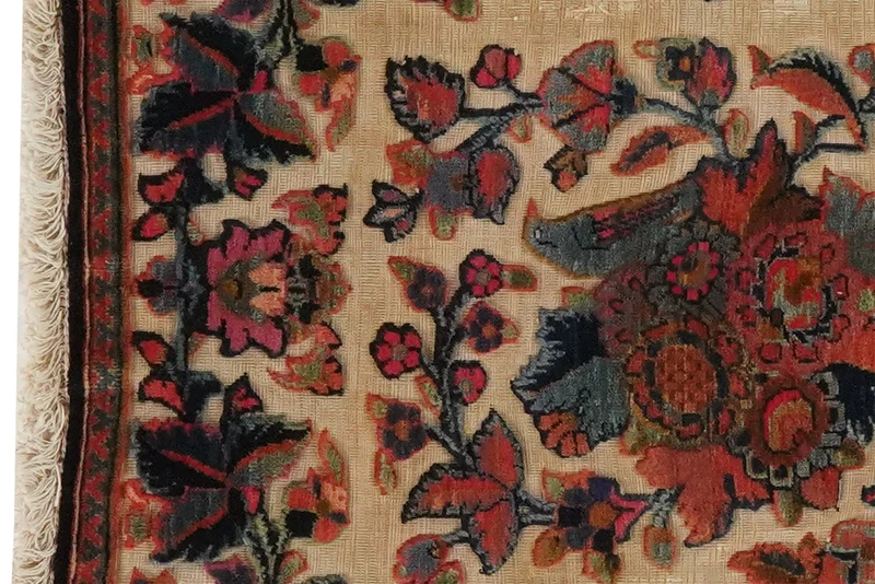 Kashan · Handgeknüpft – Beige, 54x54 cm