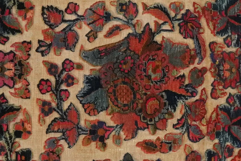 Kashan · Handgeknüpft – Beige, 54x54 cm