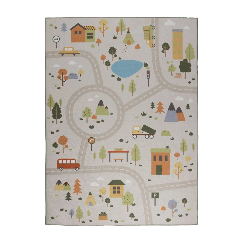Auto Spielteppich - Rocky Ride Grau