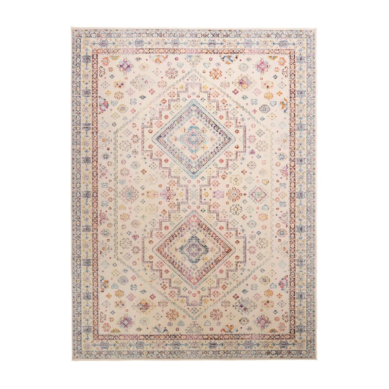 Boho Teppich - Joya Medaillon Bunt