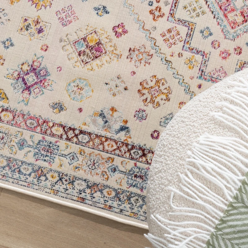 Boho Teppich - Joya Medaillon Bunt