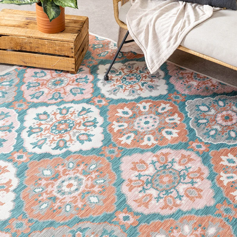 Outdoor Teppich Boho - Vedra Tile Blau