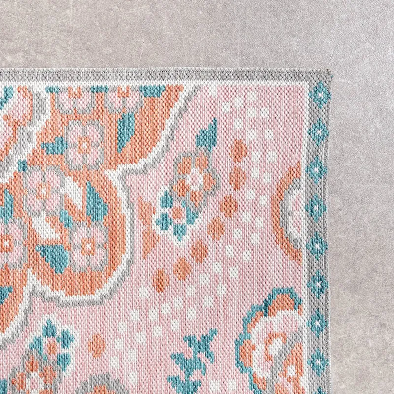 Outdoor Teppich Boho - Vedra Medaillon Rosa