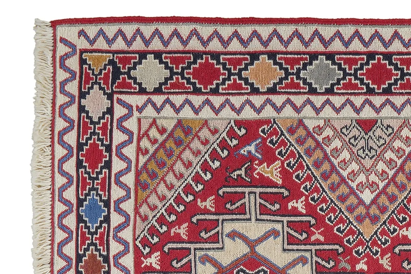 Sumak Shahsavan · Handgewebt – Beige, 96x80 cm