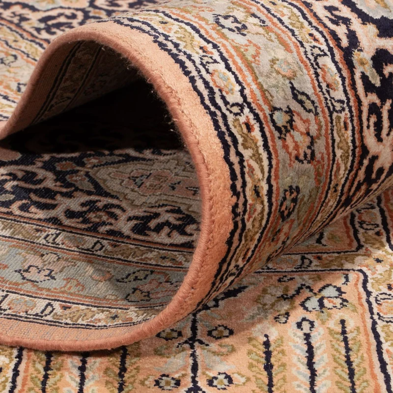 Kaschmir Seide Teppich 273x378cm - Orientteppich - dunkelbeige