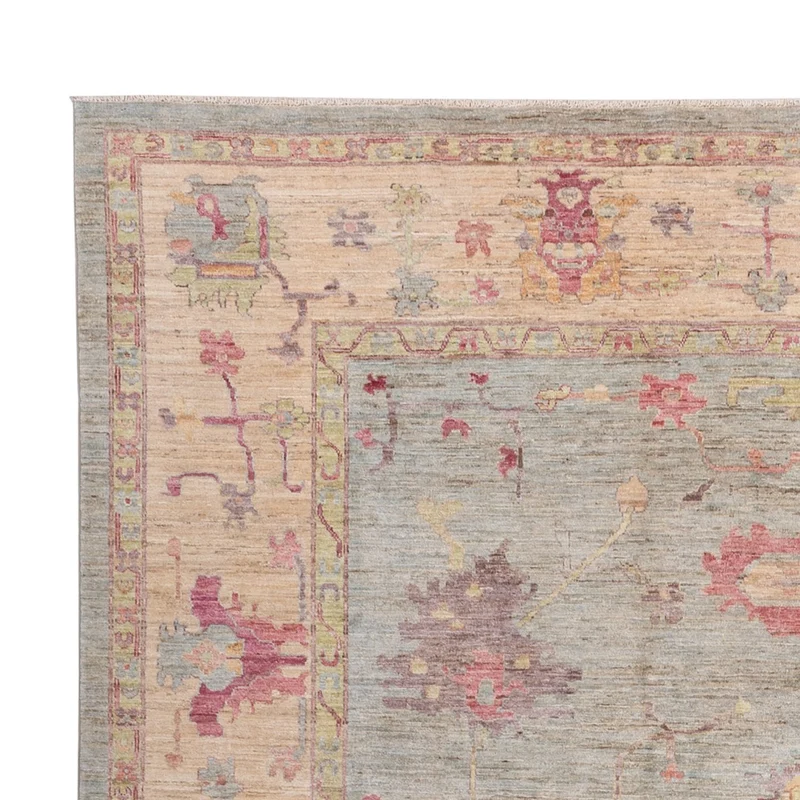 Usak Teppich 264x366cm - Orientteppich - hellblau