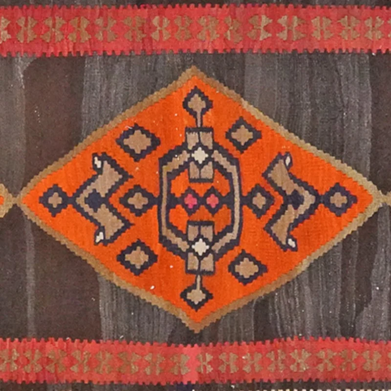 Kelim Ardebil · Handgewebt – Braun, 482x161 cm